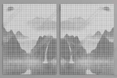 新中式山水冲孔板3D模型下载